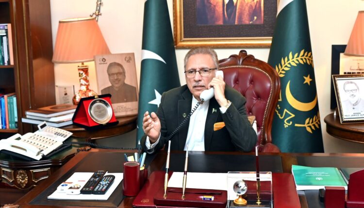 صدر مملکت ڈاکٹر عارف علوی کا فلسطینی صدر سے ٹیلیفونک رابطہ، اسرائیلی مظالم کی مذمت
