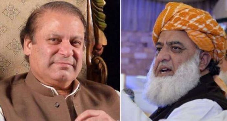 سابق وزیر اعظم میاں نواز شریف نے جے یو آئی سربراہ مولانا فضل الرحمان سے ٹیلفونک رابطہ