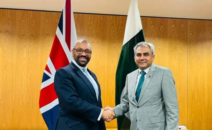 وفاقی وزیرداخلہ محسن نقوی نے برطانیہ کے وزیر داخلہ جیمز کلیورلی کی ملاقات