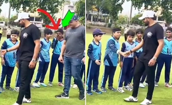 ننھا کرکٹر بابراعظم سے ملاقات کے بعد ہاتھ چومنے لگا، ویڈیو وائرل