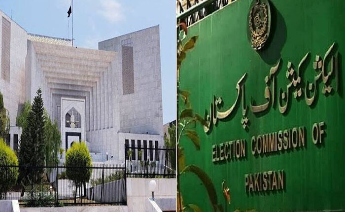 الیکشن کمیشن وضاحت درخواست عدالتی فیصلہ پر پر عمل در آمد کے راستہ میں رکاوٹ ہے۔الیکشن کمیشن کی وضاحت کی درخواست درست نہیں،سپریم کورٹ کے 8 ججوں کا وضاحتی بیان